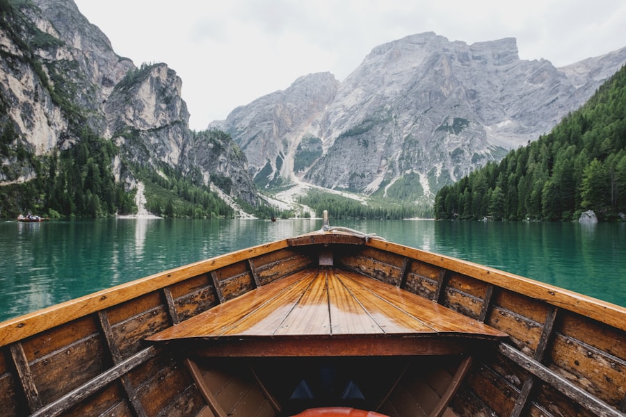 A family adventure beside a turquoise mountain lake